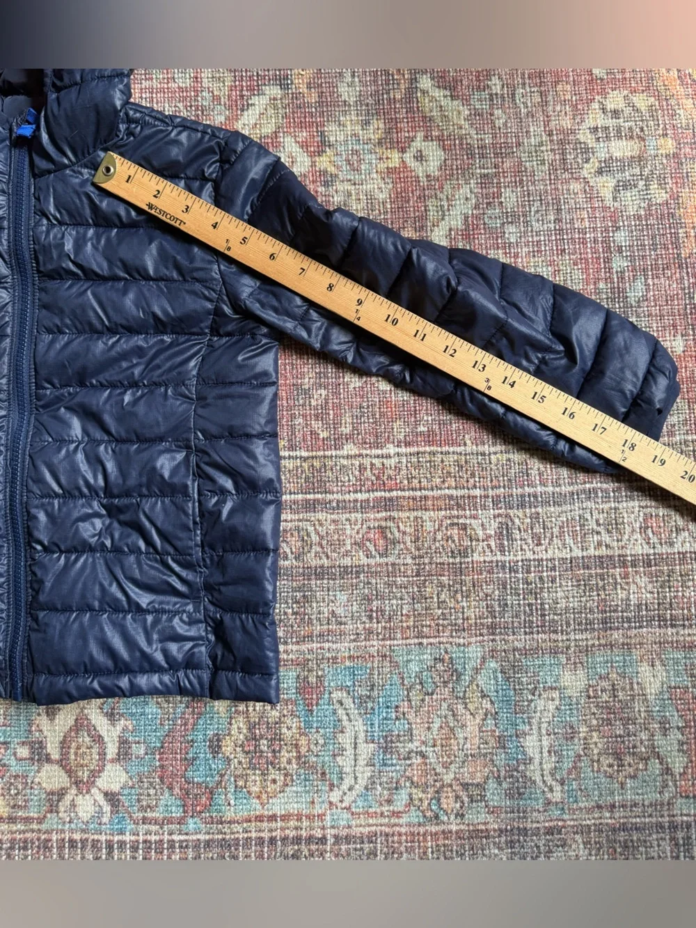 Primary Kids 6-7 Hooded Blue Puffer Jacket